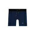Women's Striped Cadence™ 5" Compression Shorts - Black / Bauhaus Blue