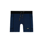 Women's Striped Cadence™ 5" Compression Shorts - Black / Bauhaus Blue