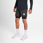 SAYSKY Men's 2 in 1 Pace Reflective Shorts 5''