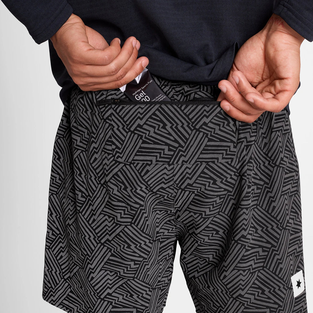 SAYSKY Men's 2 in 1 Pace Reflective Shorts 5''