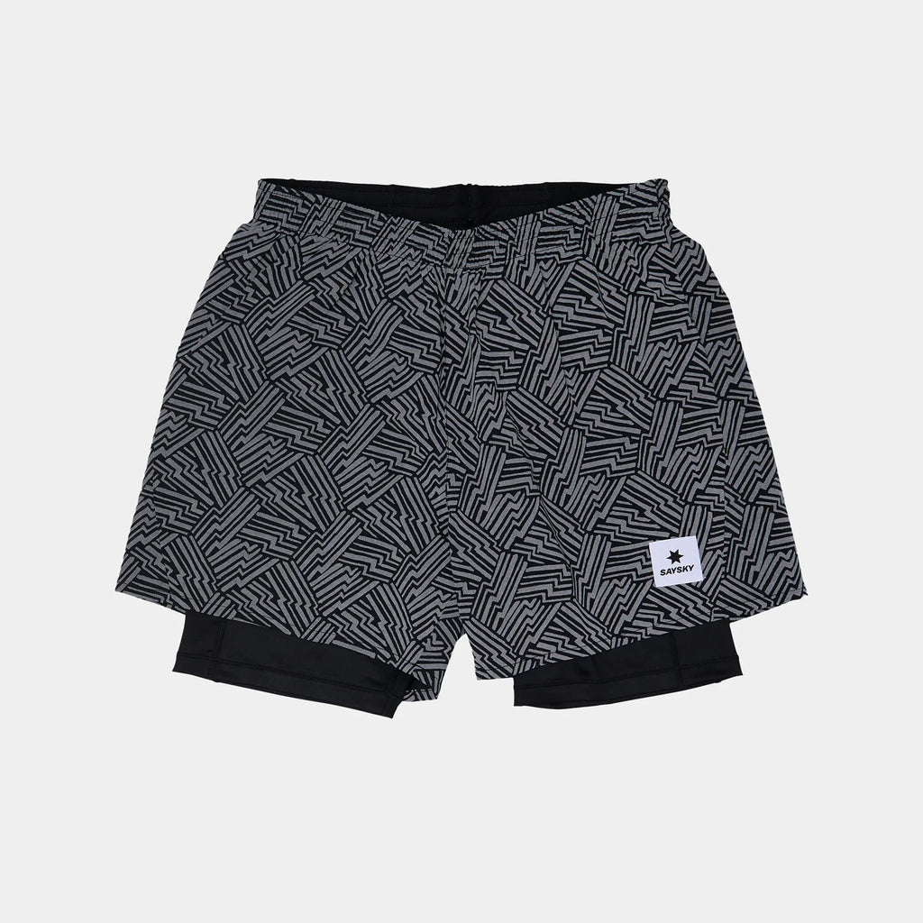 SAYSKY Men's 2 in 1 Pace Reflective Shorts 5''