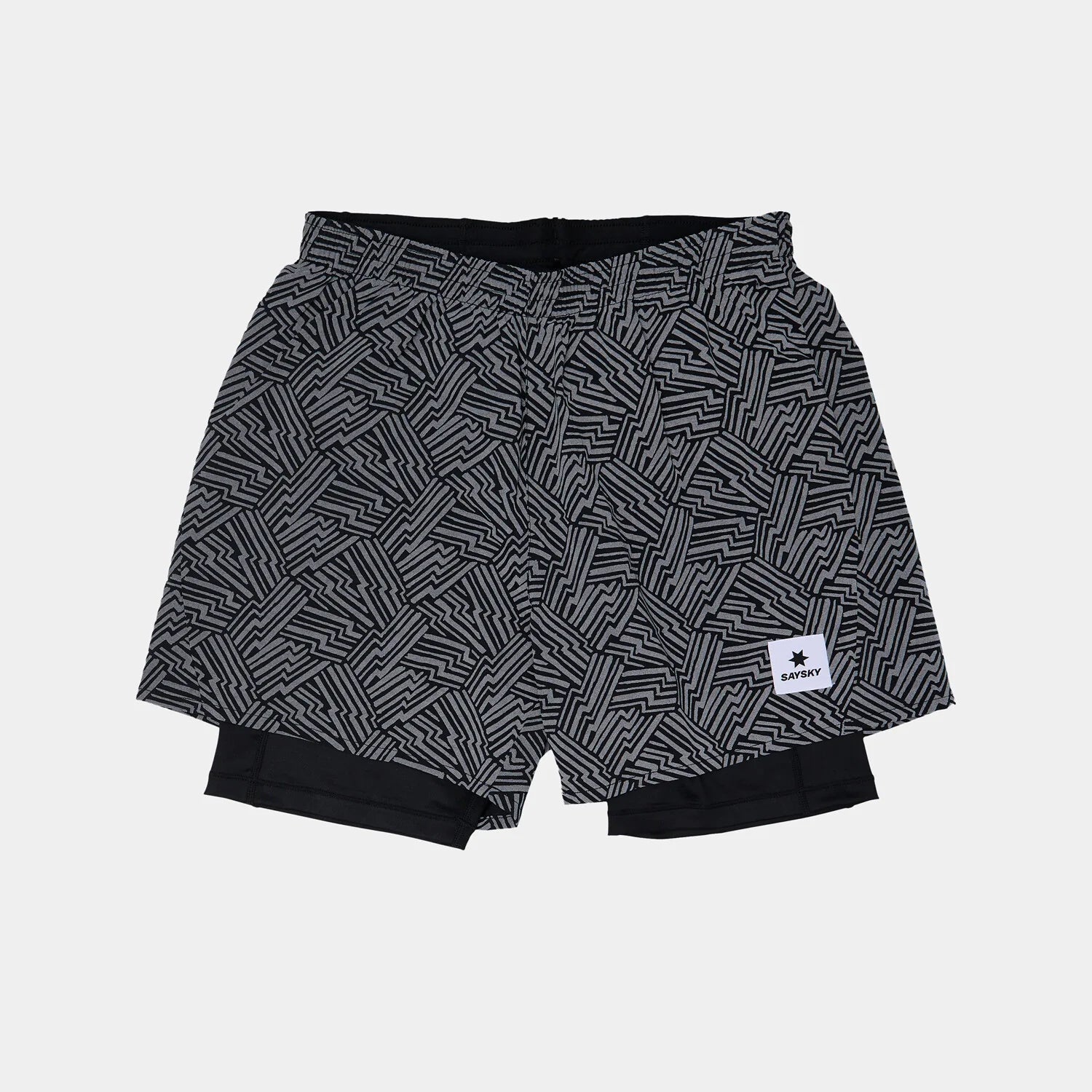 SAYSKY Men's 2 in 1 Pace Reflective Shorts 5''