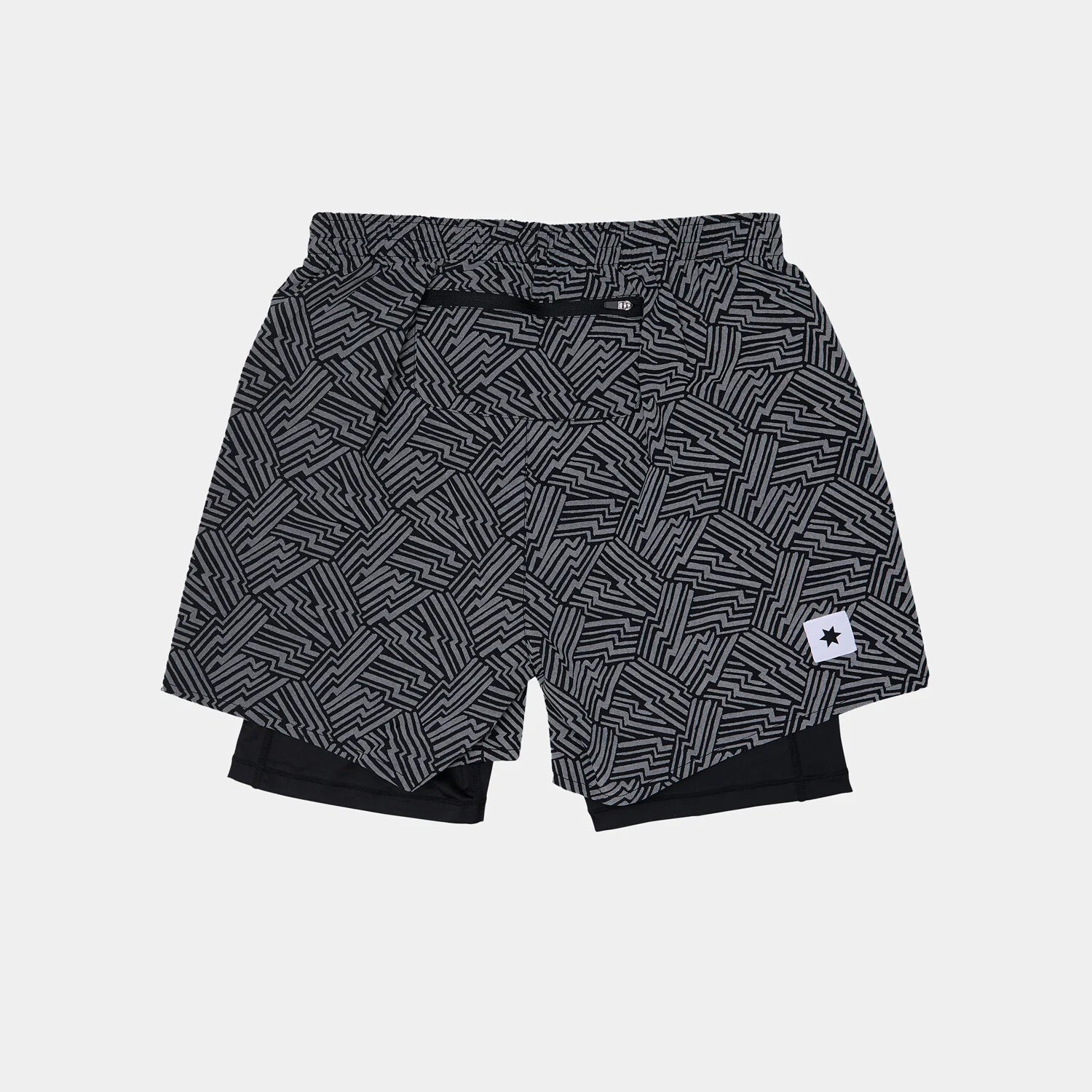 SAYSKY Men's 2 in 1 Pace Reflective Shorts 5''