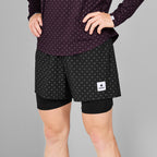 SAYSKY Men's Polka 2 In 1 Pace Shorts 5"