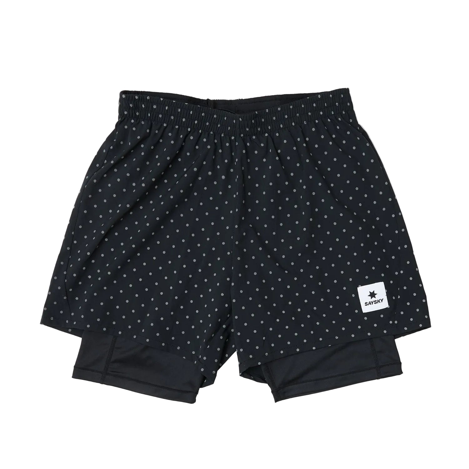 SAYSKY Men's Polka 2 In 1 Pace Shorts 5"