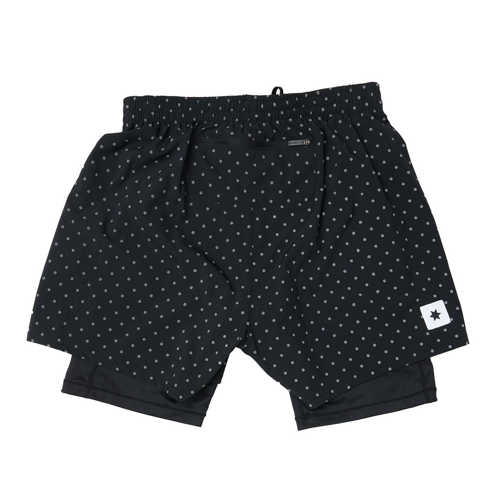 SAYSKY Men's Polka 2 In 1 Pace Shorts 5"
