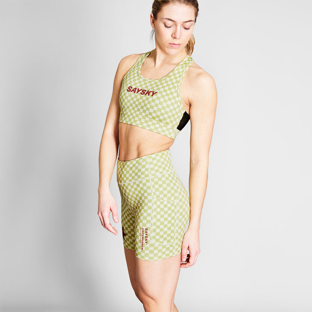 SAYSKY Women's Checker Combat+ Short Tights 7"