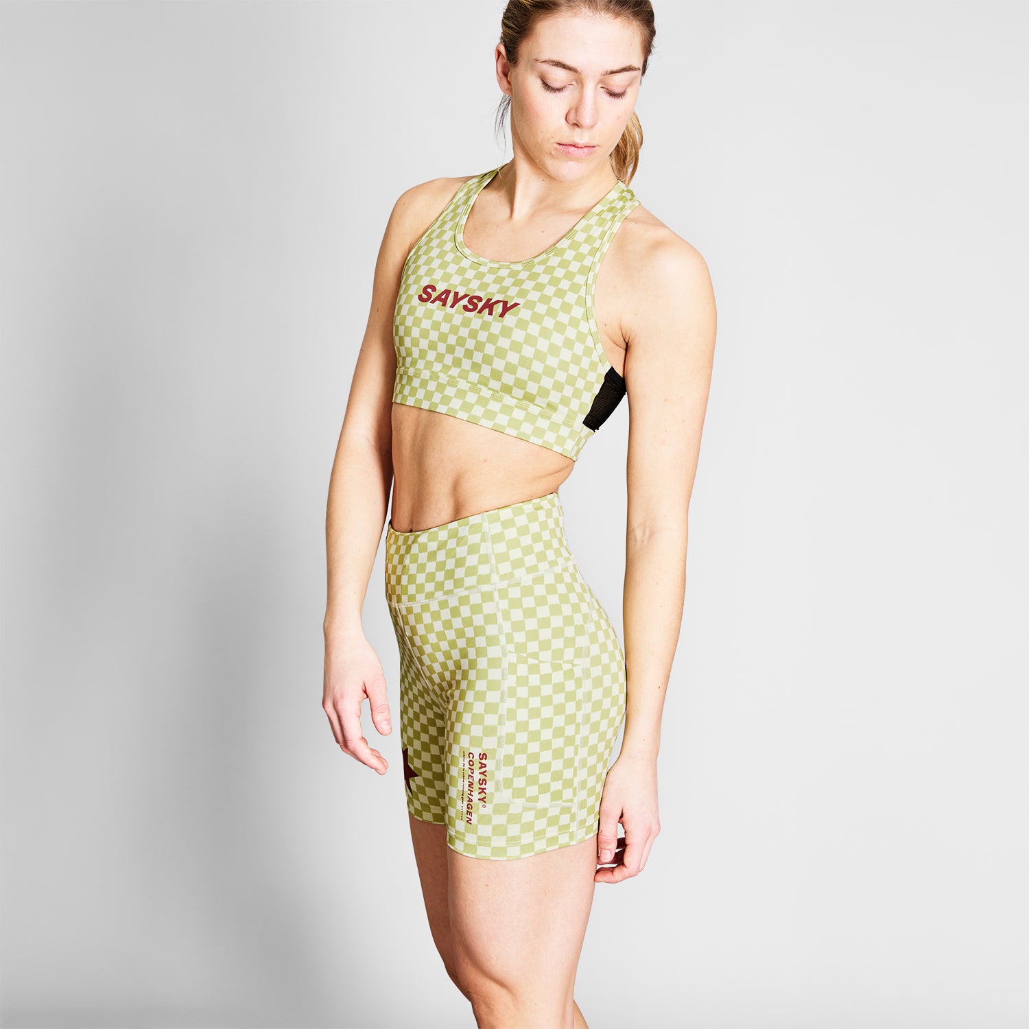 SAYSKY Women's Checker Combat+ Short Tights 7"