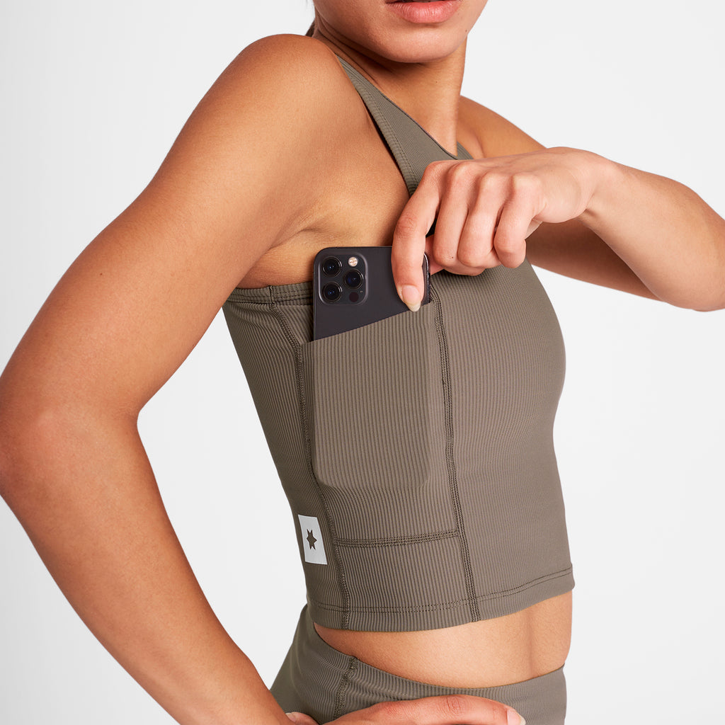 SAYSKY Women's Combat Rib Crop Top