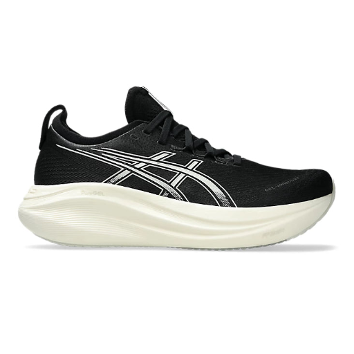 ASICS GEL-Nimbus 27 Men's Running Shoe in Black/Lake Grey, side view