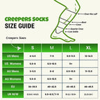 Creepers Merino Toe Socks - Iconic Stripes- Crew length