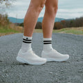 Creepers Merino Toe Socks - Iconic Stripes- Crew length